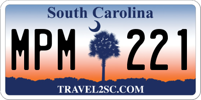 SC license plate MPM221
