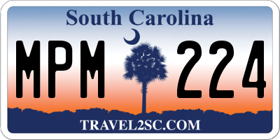 SC license plate MPM224