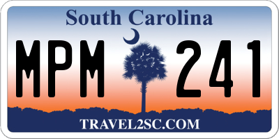 SC license plate MPM241