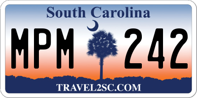 SC license plate MPM242