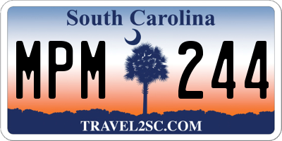 SC license plate MPM244