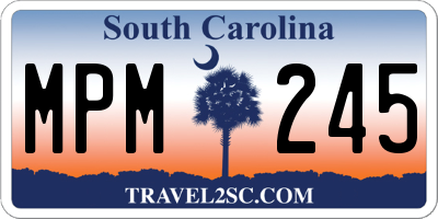 SC license plate MPM245