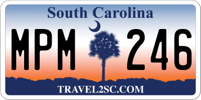 SC license plate MPM246