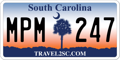 SC license plate MPM247