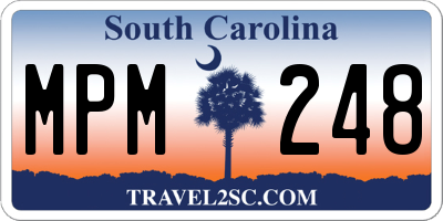 SC license plate MPM248