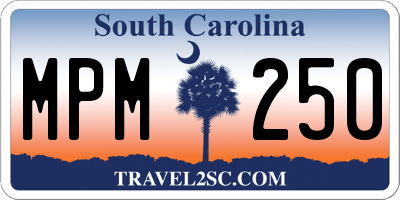 SC license plate MPM250