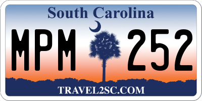 SC license plate MPM252