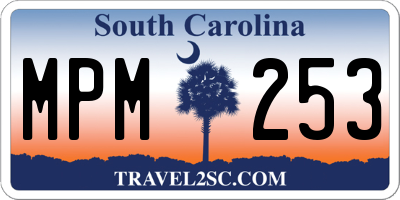 SC license plate MPM253