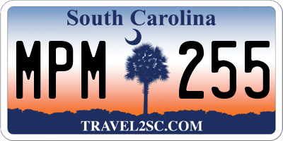 SC license plate MPM255