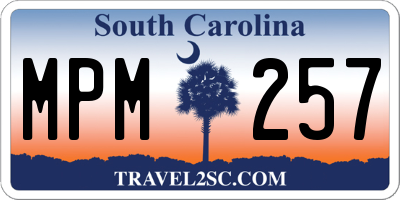 SC license plate MPM257