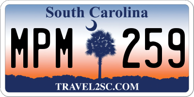 SC license plate MPM259