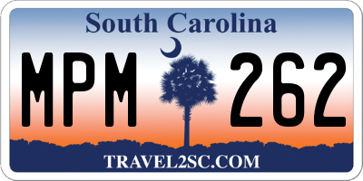 SC license plate MPM262