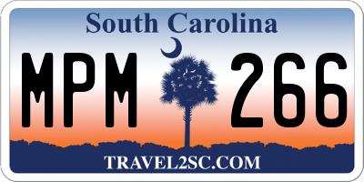SC license plate MPM266