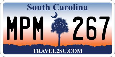SC license plate MPM267