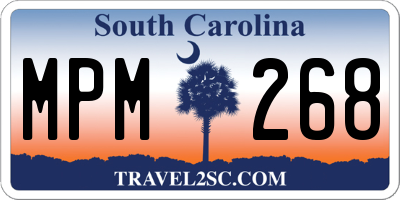 SC license plate MPM268