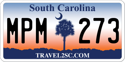 SC license plate MPM273
