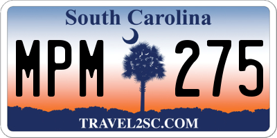 SC license plate MPM275