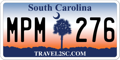SC license plate MPM276