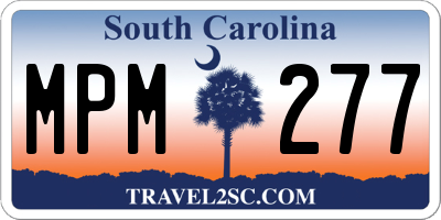 SC license plate MPM277