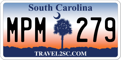 SC license plate MPM279