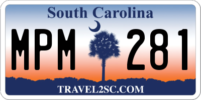 SC license plate MPM281