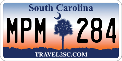 SC license plate MPM284