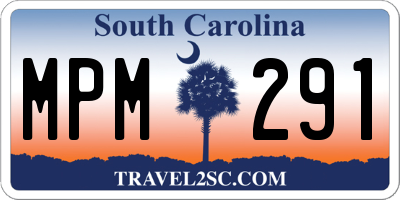 SC license plate MPM291