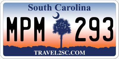 SC license plate MPM293