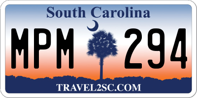 SC license plate MPM294