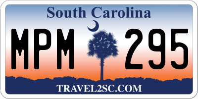 SC license plate MPM295