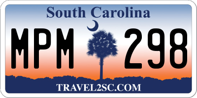 SC license plate MPM298