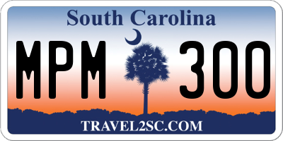 SC license plate MPM300