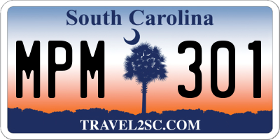 SC license plate MPM301