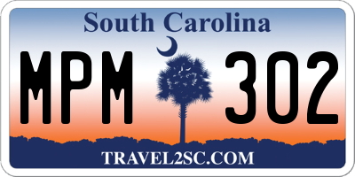 SC license plate MPM302