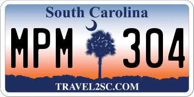 SC license plate MPM304