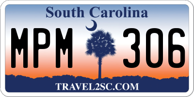 SC license plate MPM306