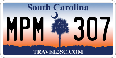 SC license plate MPM307