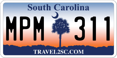 SC license plate MPM311