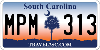 SC license plate MPM313