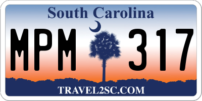 SC license plate MPM317