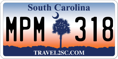 SC license plate MPM318