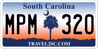 SC license plate MPM320