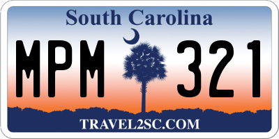 SC license plate MPM321