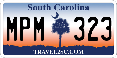 SC license plate MPM323