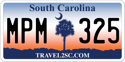 SC license plate MPM325