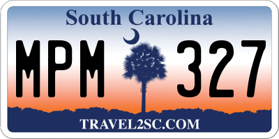 SC license plate MPM327