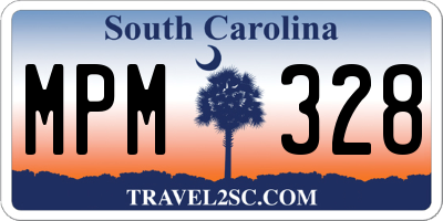 SC license plate MPM328