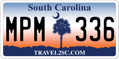 SC license plate MPM336