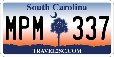 SC license plate MPM337