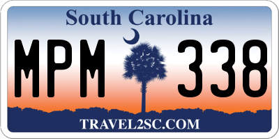 SC license plate MPM338